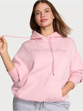 Victoria's Secret Pink Rhinestone Script Hoodie